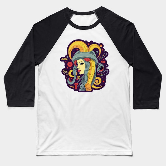 Plastic Macaroni Boho Trippy Hippy Orzo Baseball T-Shirt by BoobRoss